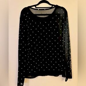 Mesh Pearl Top
